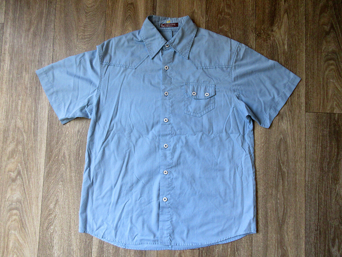 FOLDED HUNG Light Blue Button Down Short Sleeves Shirt Men s L EBay folded-hung-light-blue-button-down-short-sleeves-shirt-men-s-l-ebay