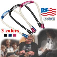 New LED Flexible Handsfree Hug Neck Reading Book Light Lamp Torch Flashlight US