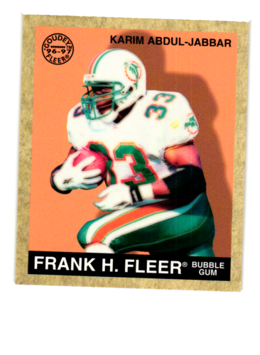1997 Fleer Goudey Football Karim Abdul-Jabbar Football Card #40 Dolphins