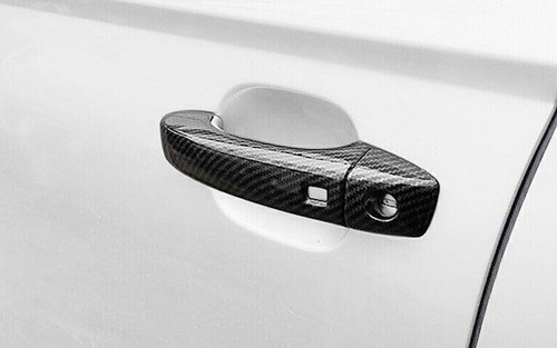 Carbon Fiber Exterior Side Door Handle Cover Trim 8PCS For Audi A6 S6 2012-2018 - Foto 4 di 6