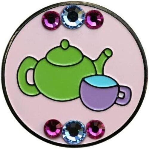 Teapot and Cup Magnetic Golf Ball Marker & Matching Hat Clip - Afbeelding 1 van 5