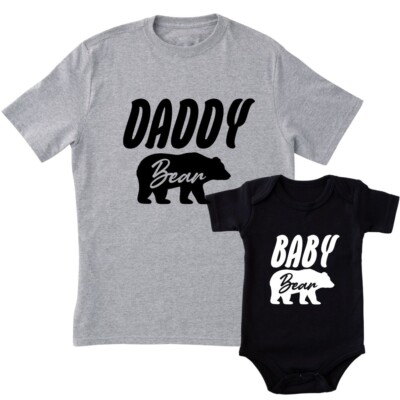 Father Son Matching Shirts Daddy Bear Shirt Dad and Baby Shirt