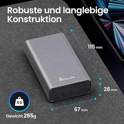 20000mAh Powerbank Funkcja szybkiego ładowania do 45W PD Zewnętrzne baterie do telefonów komórkowych Prawie - Zdjęcie 4 z 6