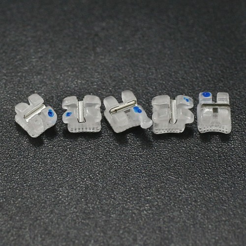 Dental Orthodontic Ceramic Bracket Braces Metal Slot MBT Roth 022 018 3 Hook 3M - Picture 23 of 25