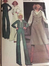 1975 McCalls 4715 VTG Sewing Pattern Jacket Blouse Skirt Pant Size 6 Bust 30 1/2