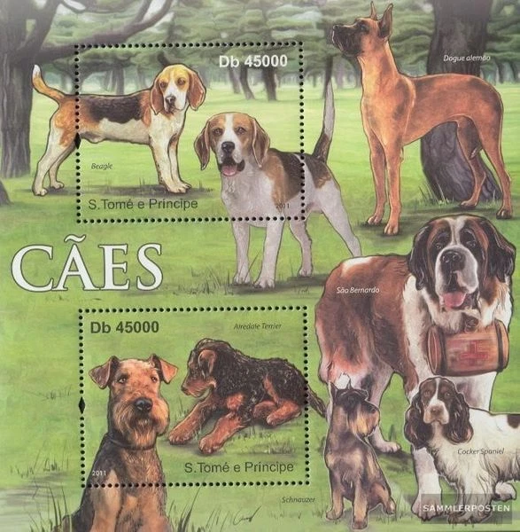 Sao Tome e Principe bloc-feuillet 840 neuf avec gomme originale 2011 Chiens - Photo 1/1