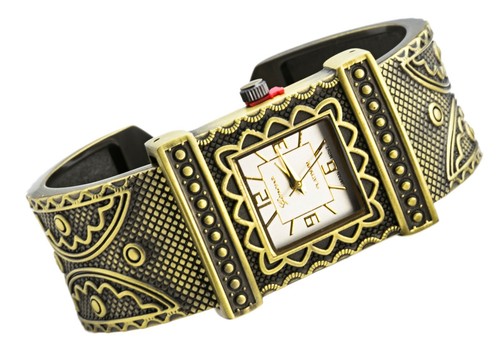 Blekon Collections Quarz Damenuhr 25 mm Antik Fertig Manschette Armreif - Bild 7 von 23