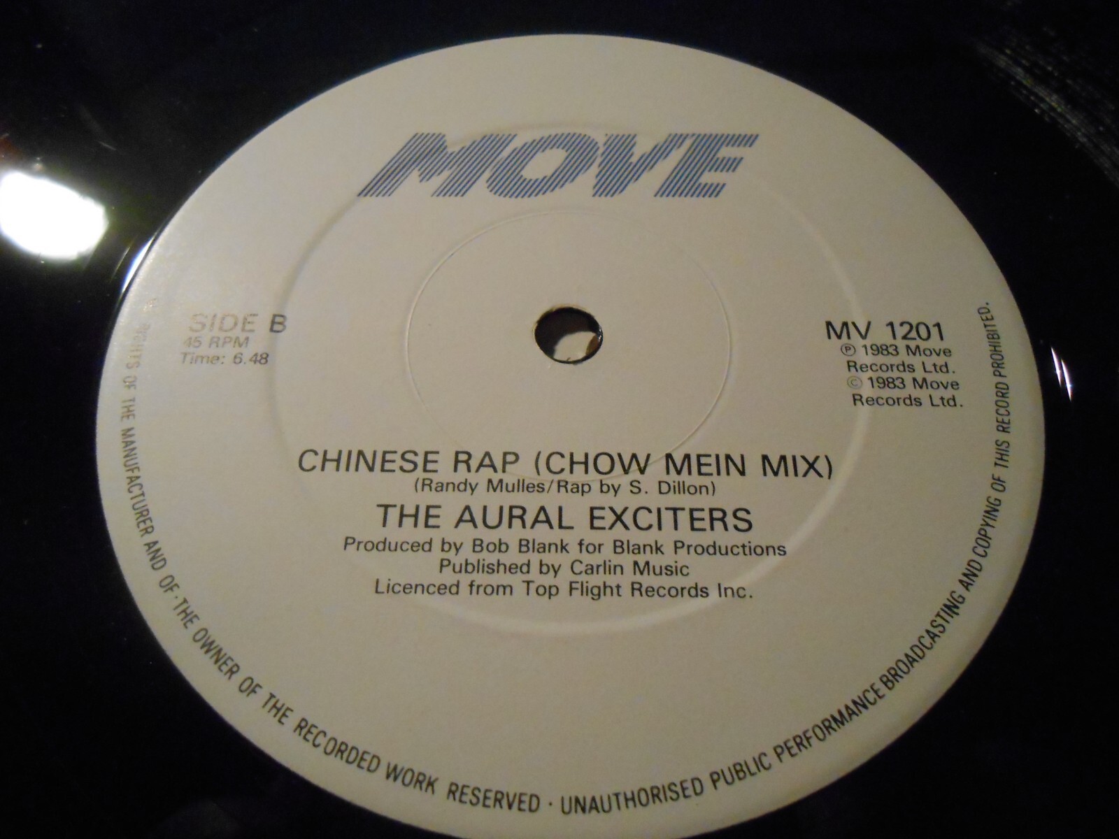 The Aural Exciters "Chinese rap / Chinese rap (Chow mein mix)" 12