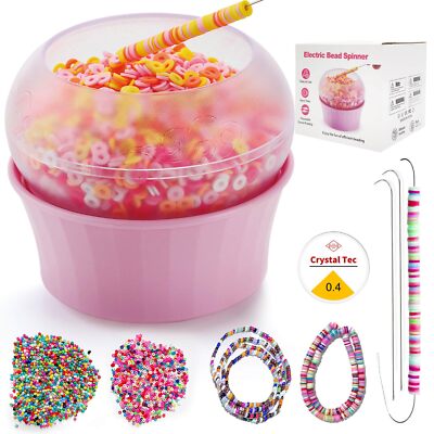 Clay Bead Spinner with 1250 PCS Mixed Color Beads Set Bracelet Making Kit
