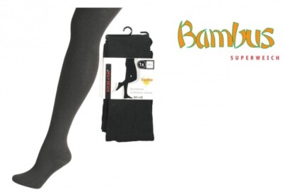 Wowerat Ladies Bamboo Knit Tights in Black Size S/M