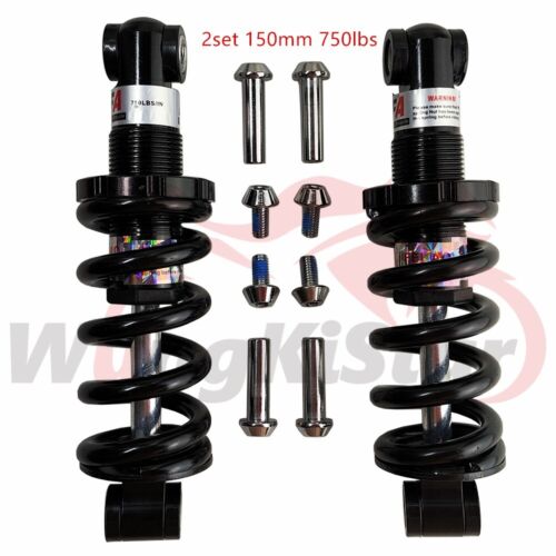 2x 150mm 750LBS Bicicleta Moto Suspensión Resorte Amortiguador Bicicleta Amortiguador - Imagen 4 de 9