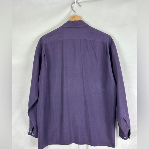 EQUIPMENT Silk Buttondown Shirt Purple Women's Small Oversized Pockets Blouse - Picture 3 of 4