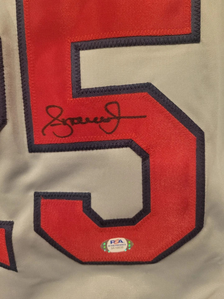 Andruw Jones Signed Atlanta Braves Gray Baseball Jersey PSA DNA Authentic - Image 2 of 4