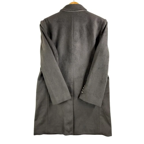 Peter Manning Coat Mens 2XL Black Wool Cashmere Overcoat Lined Classic image 7