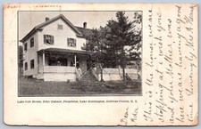 K49/ Lake Huntington New York Postcard c1910 Lake Side House Hahner 159 K49/ Lake Huntington New York Postcard c1910 Lake Side House Hahner 159