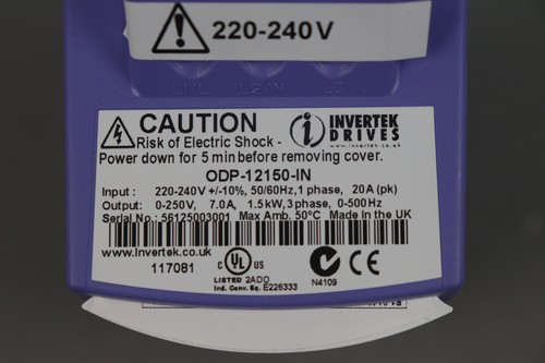 Invertek Drives ODP-12150-IN Optidrive P2 1.5kW Unused OVP - Picture 3 of 8