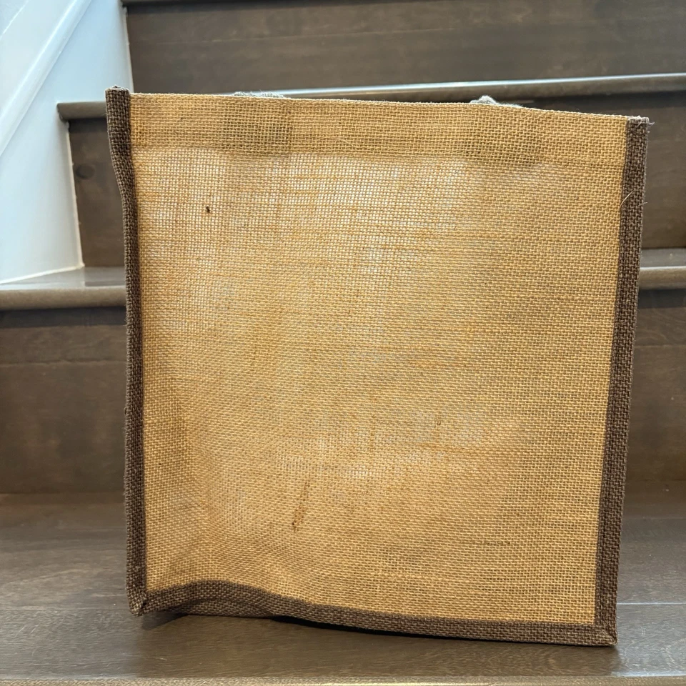 Vintage Feed Sack Tote Purse Handbag Handmade Quilted Upcycled Hook Loop Close - Image 4 of 4