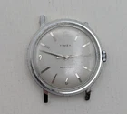 Vintage Timex Mens Watch Running 34mm Clean White Dial Broken Lug Parts Repair
