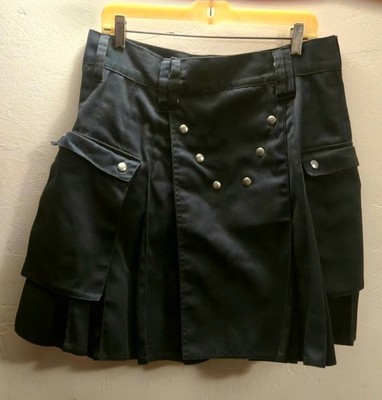 Utilikilt Spartan Heavy Duty Black Kilt Size Medium- 34, Made in USA