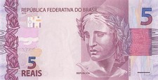 Brazil 5 Reais 2010 UNC
