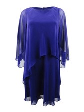 Lauren by Ralph Lauren Women's Cape-Overlay Chiffon Dress