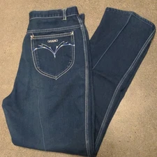 Vintage 1980s Gitano Jeans Women’s Size 16 High Waist Straight Leg Dark  Denim 