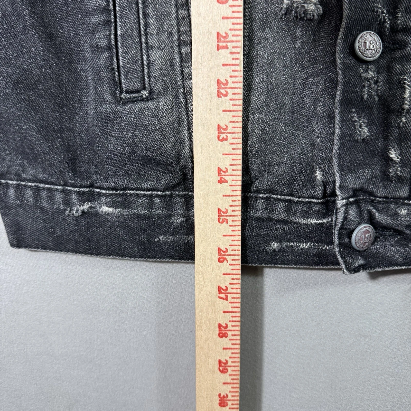 R13 Denim Trucker Jacket Men’s Black Zip Size Medium $1250 MSRP - product detail image 18