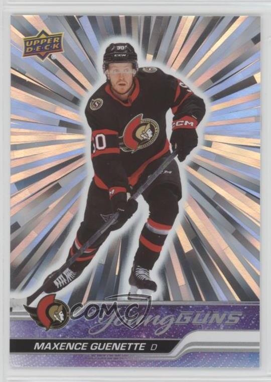 2023-24 Upper Deck Series 2 Young Guns Outburst Maxence Guenette #455 Rookie RC