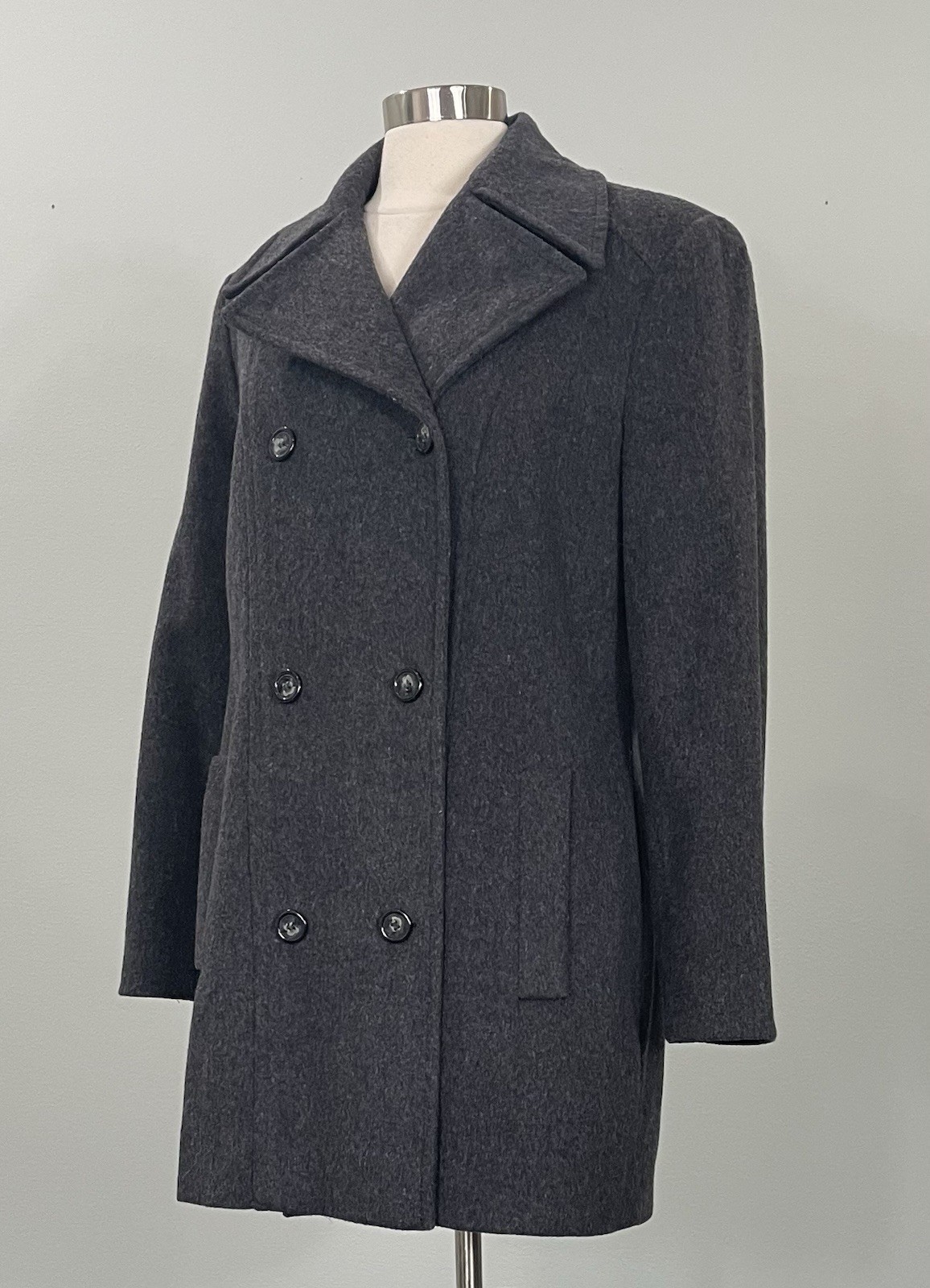Pendleton Double Breasted Gray Pea Coat - Size 10 - image 2