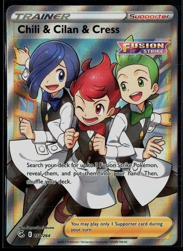 Chili & Cilan & Cress 258/264 Fusion Strike Ultra Rare Pokemon