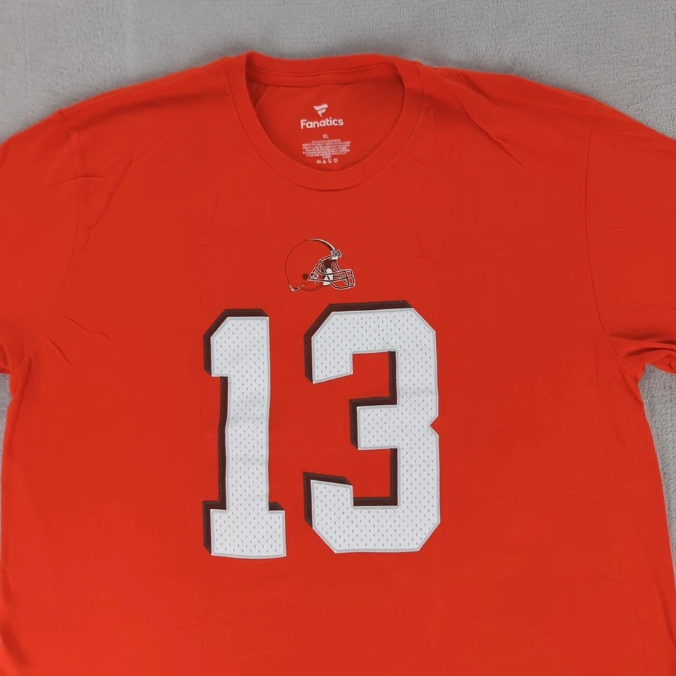 Camiseta Cleveland Browns Odell Beckham Jr Fanáticos Naranja Manga Corta Hombres XL Foto 4 de 4