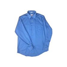 Van Heusen Lux Sateen Regular Fit Wrinkle Resistent Blue Dress Shirt
