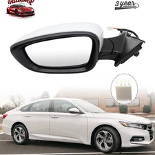 For Honda Accord 2018-22 White Left Driver Side Door Wing Mirror Assembly 3Pin
