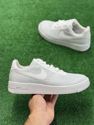 Nike Air Force 1 Flyknit 2 White Pure Platinum Mens AV3042-100 VNDS Sz 8.5