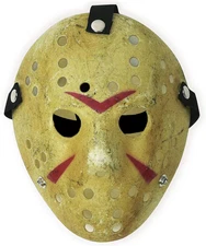 Mask Cosplay Halloween Costume Mask Prop Horror Hockey Yellow