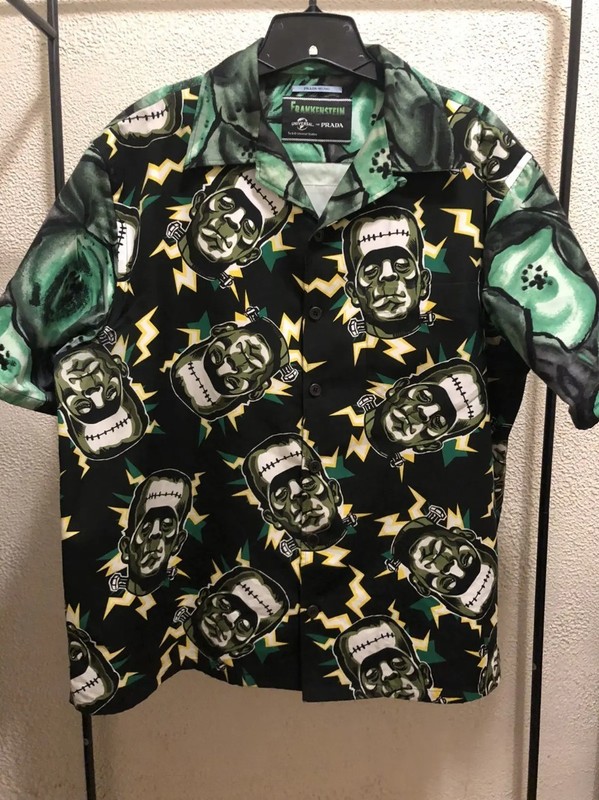 Prada Frankenstein Button Up Shirt Men XL 