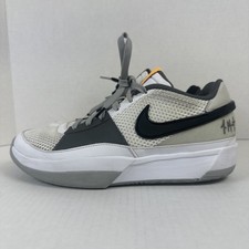 Nike Ja 1 GS White Light Smoke Grey Black Size 6.5Y DX2294-101 Pre Owned