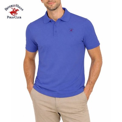 Herren Poloshirt Kurzarm BEVERLY HILLS POLO CLUB 100% Baumwolle Piquet verschiedene Farben