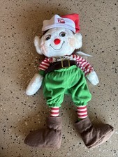 VTG 1980 7UP Holiday Helper Sparkly Boy Elf Hard Plush Very Rare Free Shipping
