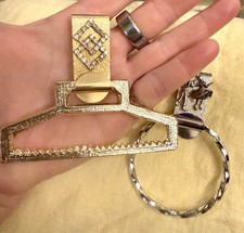 Vintage Square Dance Towel Holder Belt Clips-Lot of 2 - Squaredance  Rhinestone