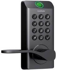 Fingerprint Keyless Entry Door Lock, Biometric Door Knob with Handle, Keypad ...
