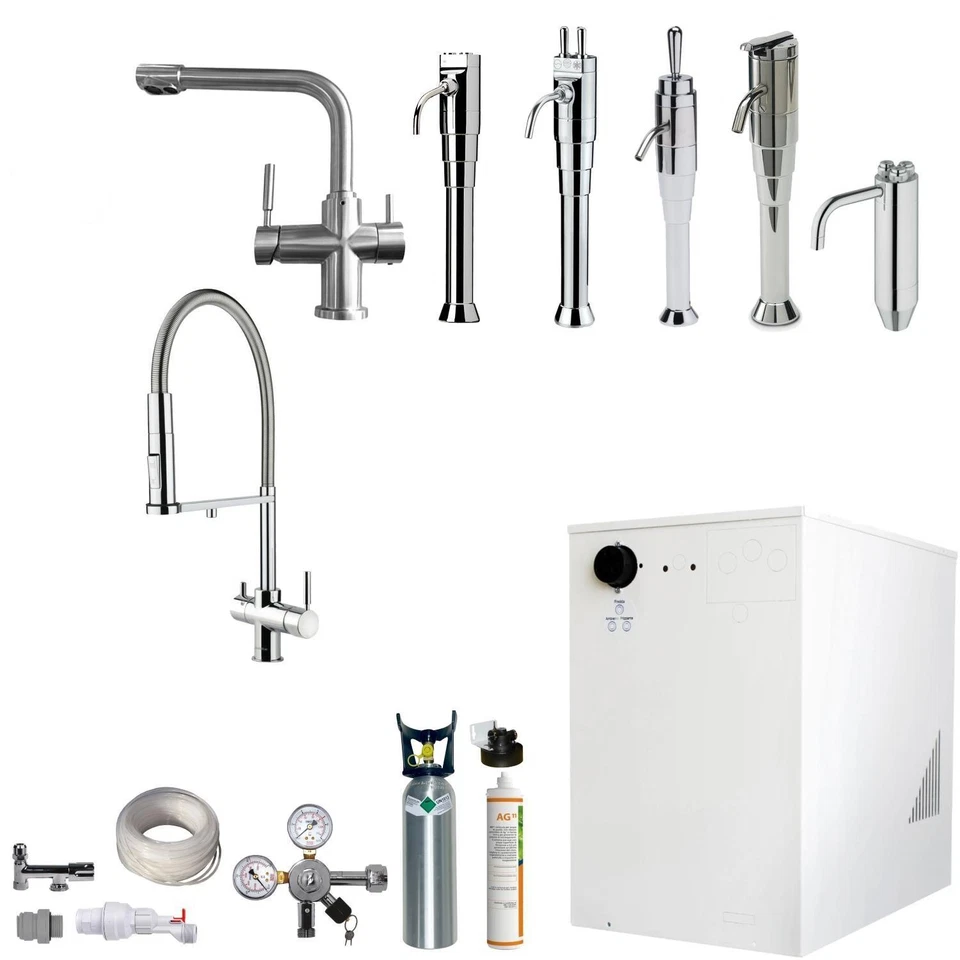 Tafelwassergerät BieTal® BT-30U mit Kühlung Zapfstelle 3-Wege allem Zubehör SET