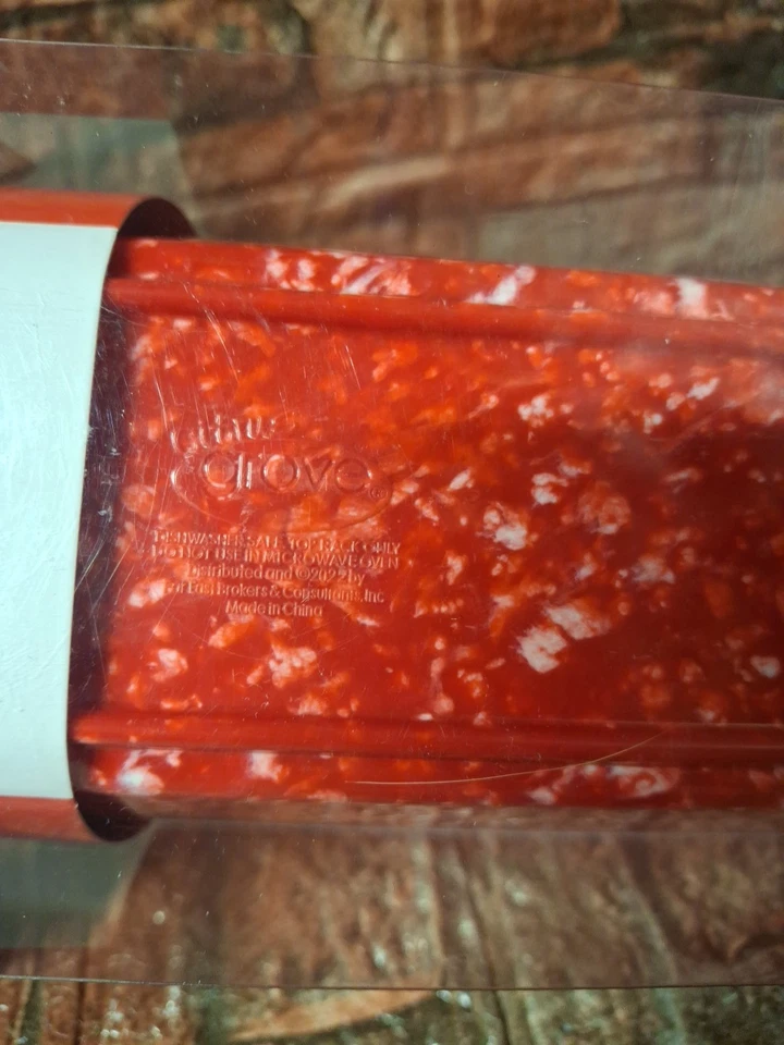 CITRUS GROVE MIP 4PC SET MELAMINE  3 BOWLS AND TRAY SPOTTED RED NEW - Image 3 of 4