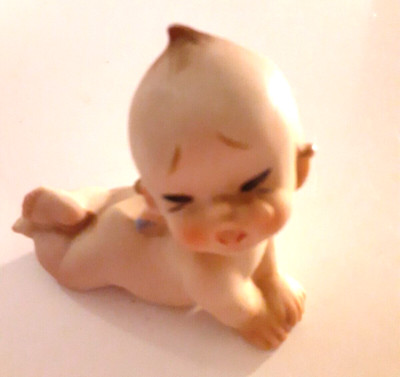 Vintage Crying Kewpie Baby Angel Retro MCM Ceramic Porcelain Figurine Japan