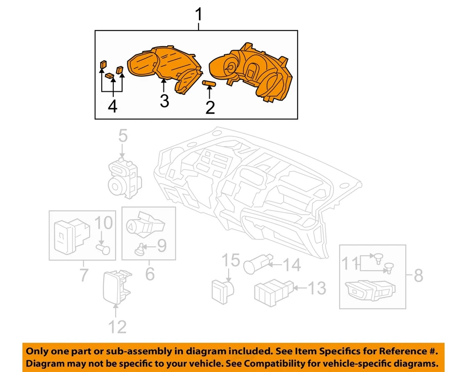 Medidor de velocímetro usado se adapta a: Honda Fit Cluster 2010 MPH mercado de EE. UU. grado A Foto 2 de 4