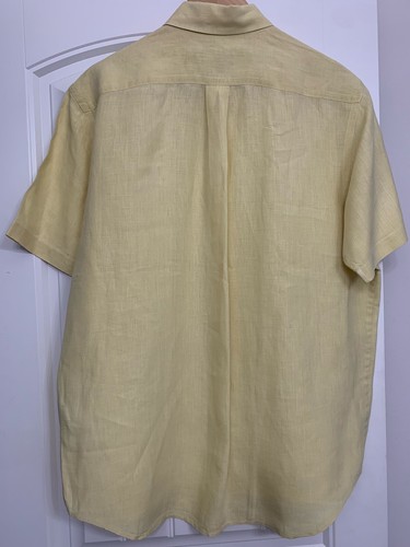 Eddie Bauer Mens short sleeve Linen shirt Medium Casual Office Vacation Summer - Picture 3 of 6