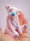 Bruce teddy bear sewing pattern.  Soft toy 4" mini bear pattern by pcbangles
