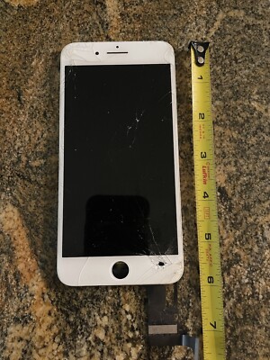 Apple IPhone 8 Plus OEM Replacement LCD Display Screen 821-01288-A White Cracked