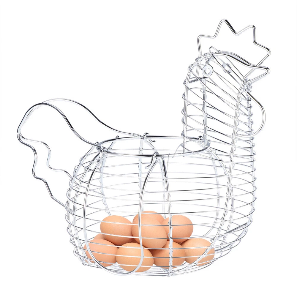 decorative egg holder egg wire basket Vegetable Basket Metal Bread ...