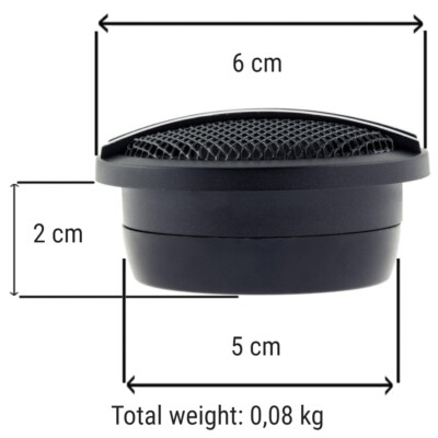 DS18 TX1S – Coppia Tweeter A Cupola Da 6 Cm, 50W RMS, 4 Ohm, Profondità 2 Cm, Bobina In Titanio, Suono Cristallino - 2